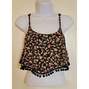 floral crop top, small